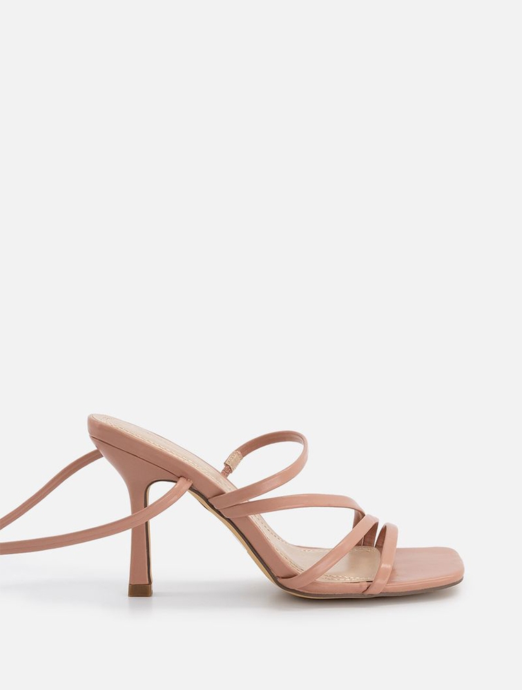 Nude pink strappy sales heels